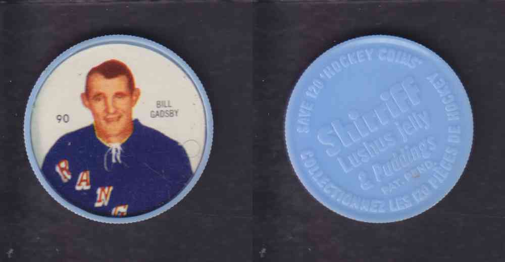 1960-61 SHIRRIFF HOCKEY COIN #90 B. GADSBY photo 1960-61 SHIRRIFF HOCKEY COIN #90 B. GADSBY photo