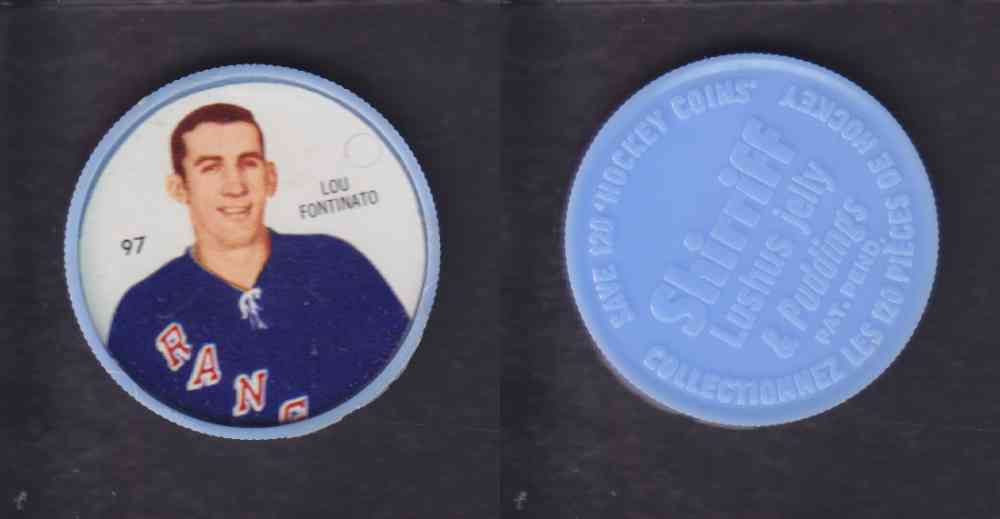 1960-61 SHIRRIFF HOCKEY COIN #97 L. FONTINATO photo 1960-61 SHIRRIFF HOCKEY COIN #97 L. FONTINATO photo