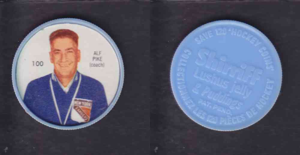 1960-61 SHIRRIFF HOCKEY COIN #100 A. PIKE photo 1960-61 SHIRRIFF HOCKEY COIN #100 A. PIKE photo