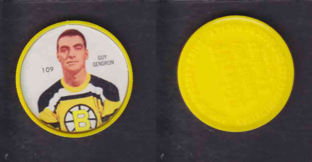 1960-61 SHIRRIFF HOCKEY COIN #109 G. GENDRON photo 1960-61 SHIRRIFF HOCKEY COIN #109 G. GENDRON photo
