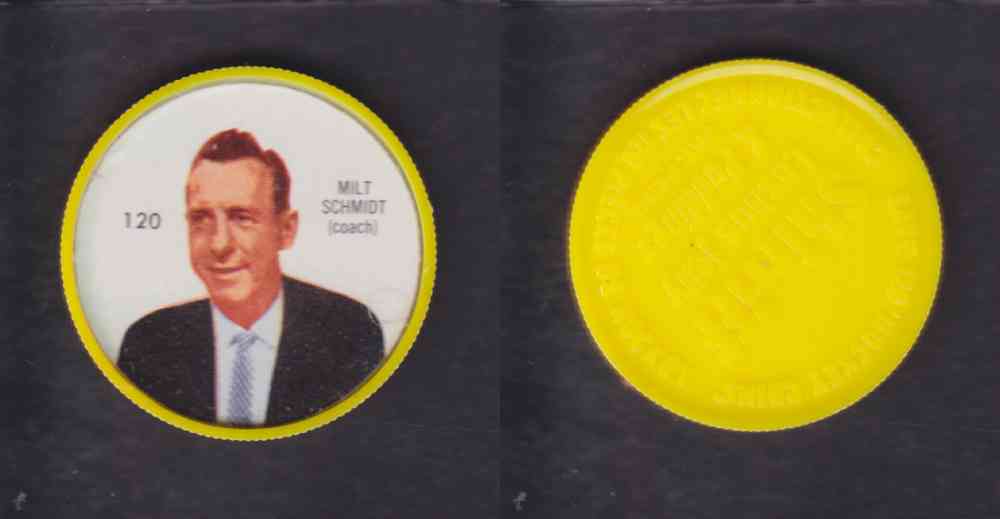 1960-61 SHIRRIFF HOCKEY COIN #120 M. SCHMIDT photo 1960-61 SHIRRIFF HOCKEY COIN #120 M. SCHMIDT photo