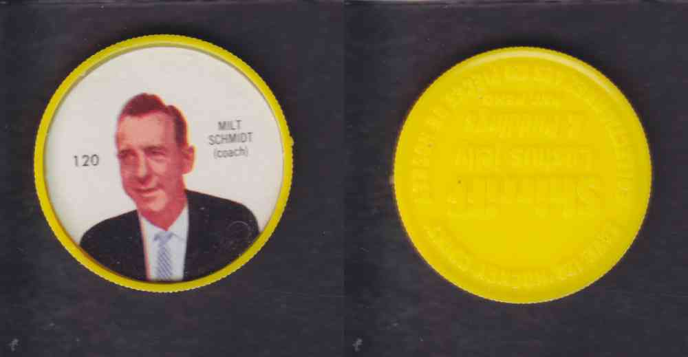 1960-61 SHIRRIFF HOCKEY COIN #120 M. SCHMIDT photo 1960-61 SHIRRIFF HOCKEY COIN #120 M. SCHMIDT photo