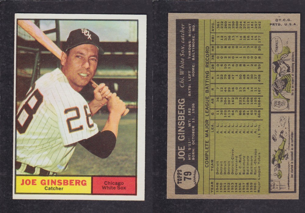 1962 TOPPS BASEBALL CARD #79 J. GINSBERG photo 1962 TOPPS BASEBALL CARD #79 J. GINSBERG photo