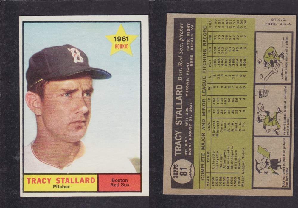 1962 TOPPS BASEBALL CARD #81 T. STALLARD photo 1962 TOPPS BASEBALL CARD #81 T. STALLARD photo
