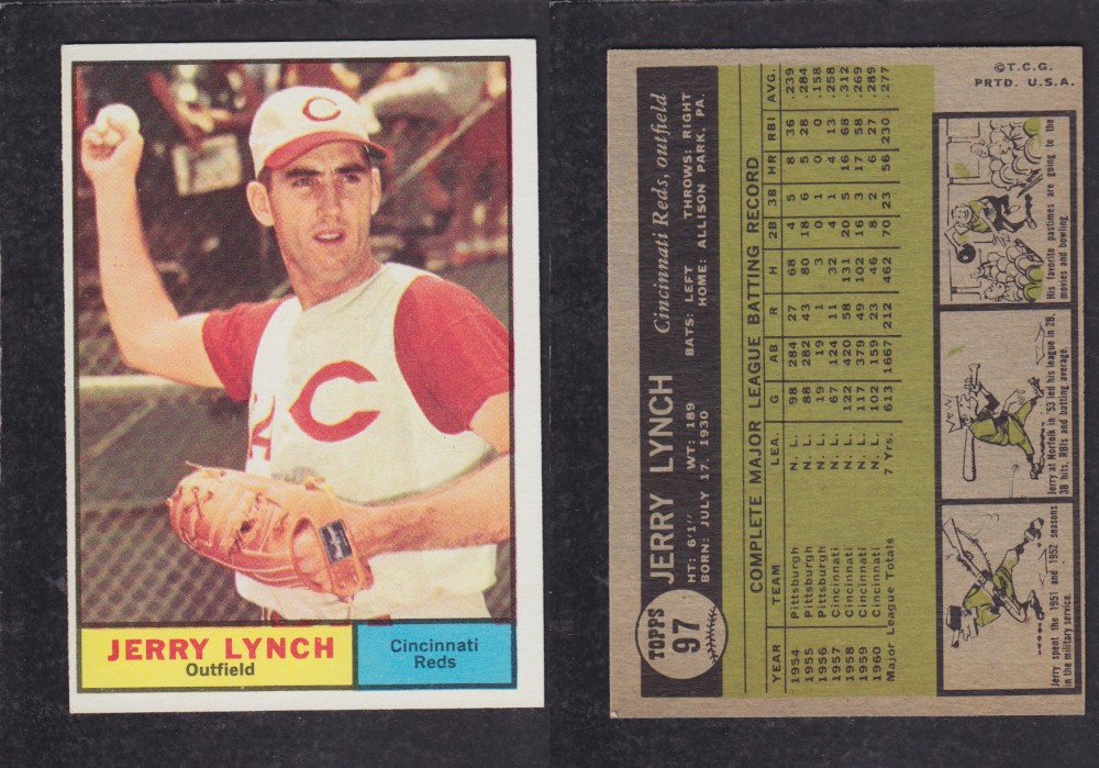 1962 TOPPS BASEBALL CARD #97 J. LYNCH photo 1962 TOPPS BASEBALL CARD #97 J. LYNCH photo