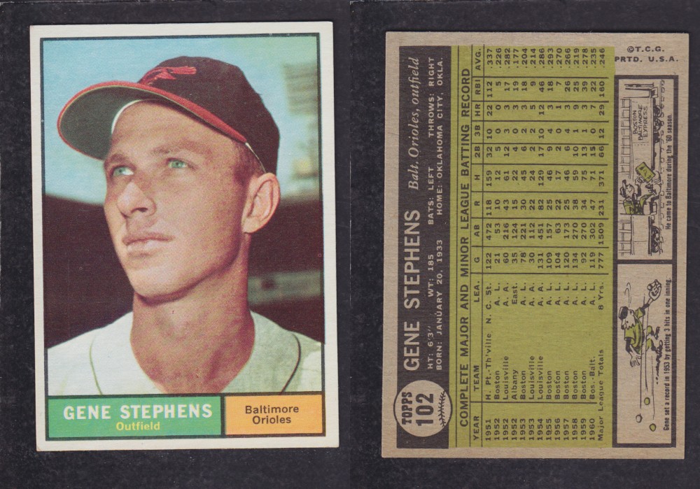 1962 TOPPS BASEBALL CARD #102 G. STEPHENS photo 1962 TOPPS BASEBALL CARD #102 G. STEPHENS photo