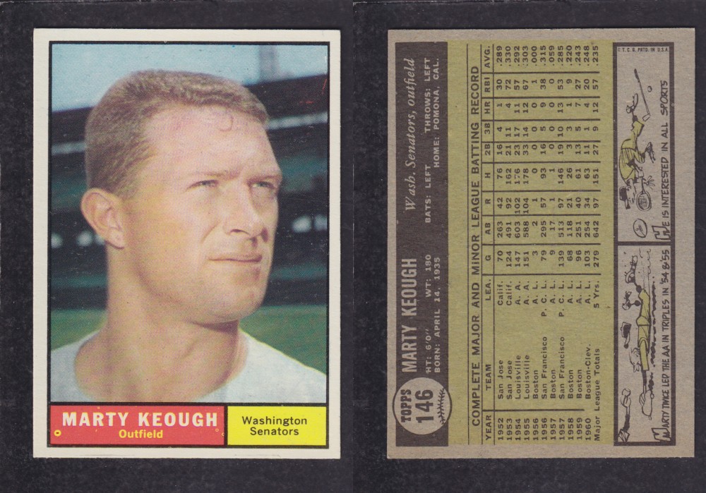 1962 TOPPS BASEBALL CARD #146 M. KEOUGH photo 1962 TOPPS BASEBALL CARD #146 M. KEOUGH photo
