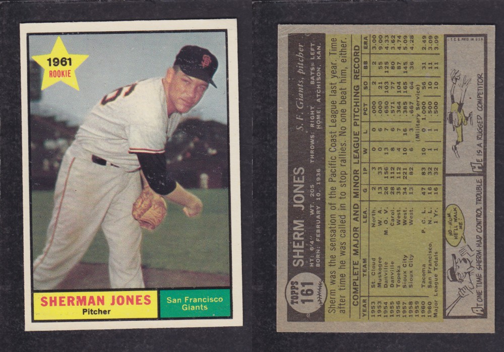 1962 TOPPS BASEBALL CARD #161 S. JONES photo 1962 TOPPS BASEBALL CARD #161 S. JONES photo