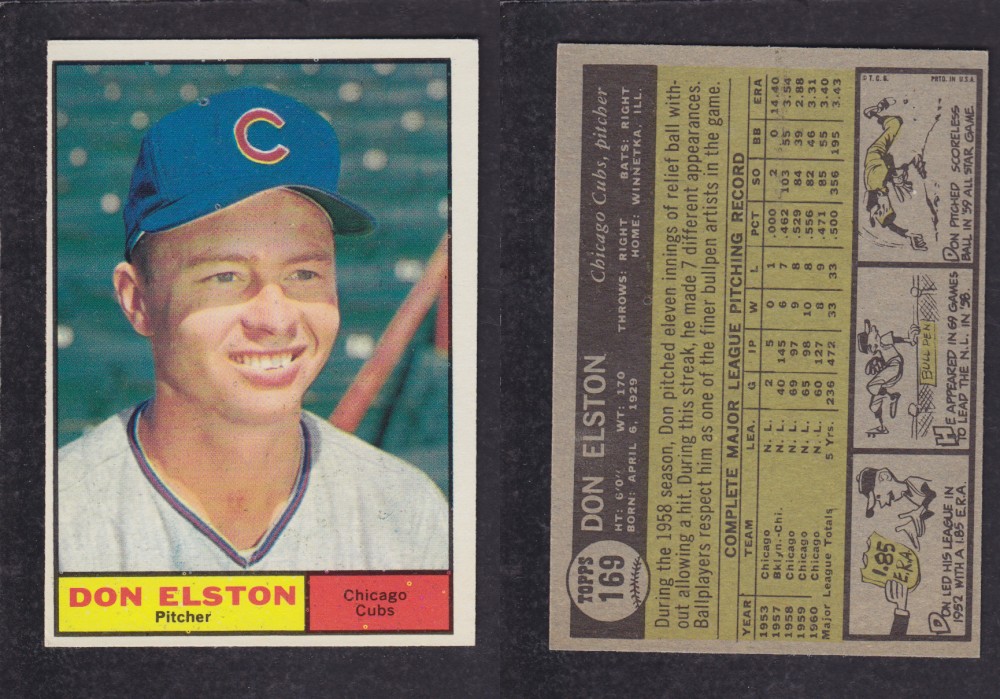 1962 TOPPS BASEBALL CARD #169 D. ELSTON photo 1962 TOPPS BASEBALL CARD #169 D. ELSTON photo