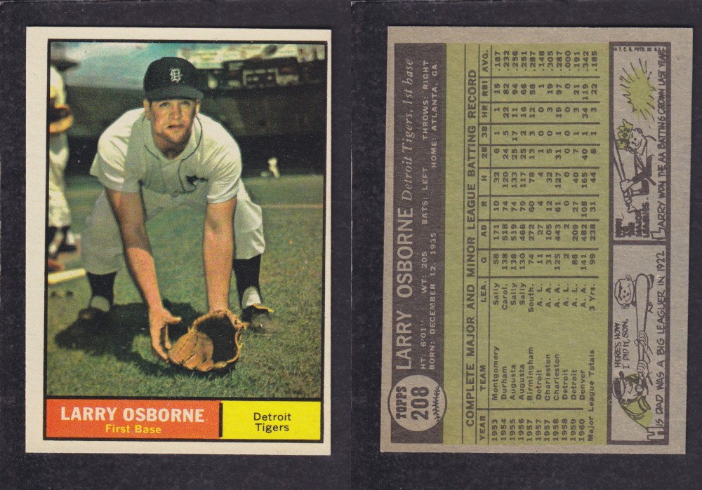 1962 TOPPS BASEBALL CARD #208 L. OSBORNE photo 1962 TOPPS BASEBALL CARD #208 L. OSBORNE photo