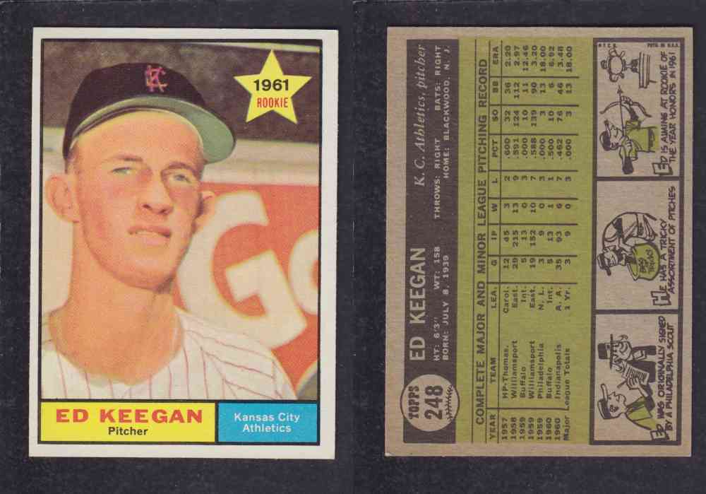 1962 TOPPS BASEBALL CARD #248 E. KEEGAN photo 1962 TOPPS BASEBALL CARD #248 E. KEEGAN photo