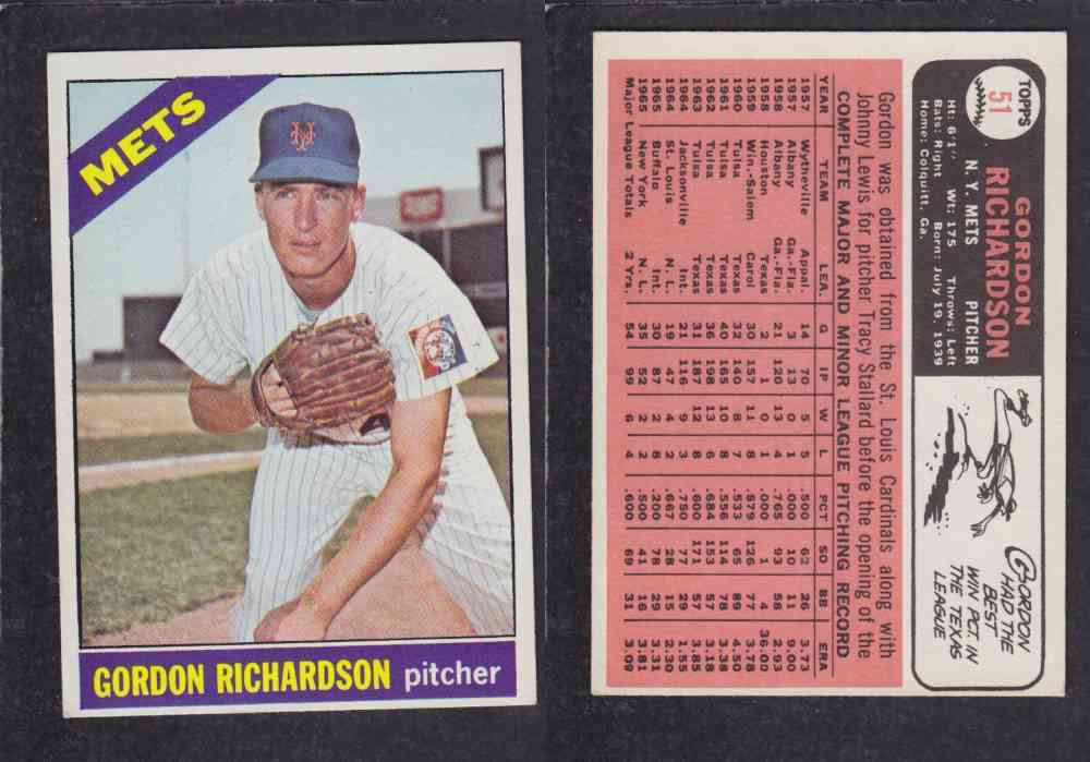 1966  TOPPS BASEBALL CARD  #51  G. RICHARDSON photo