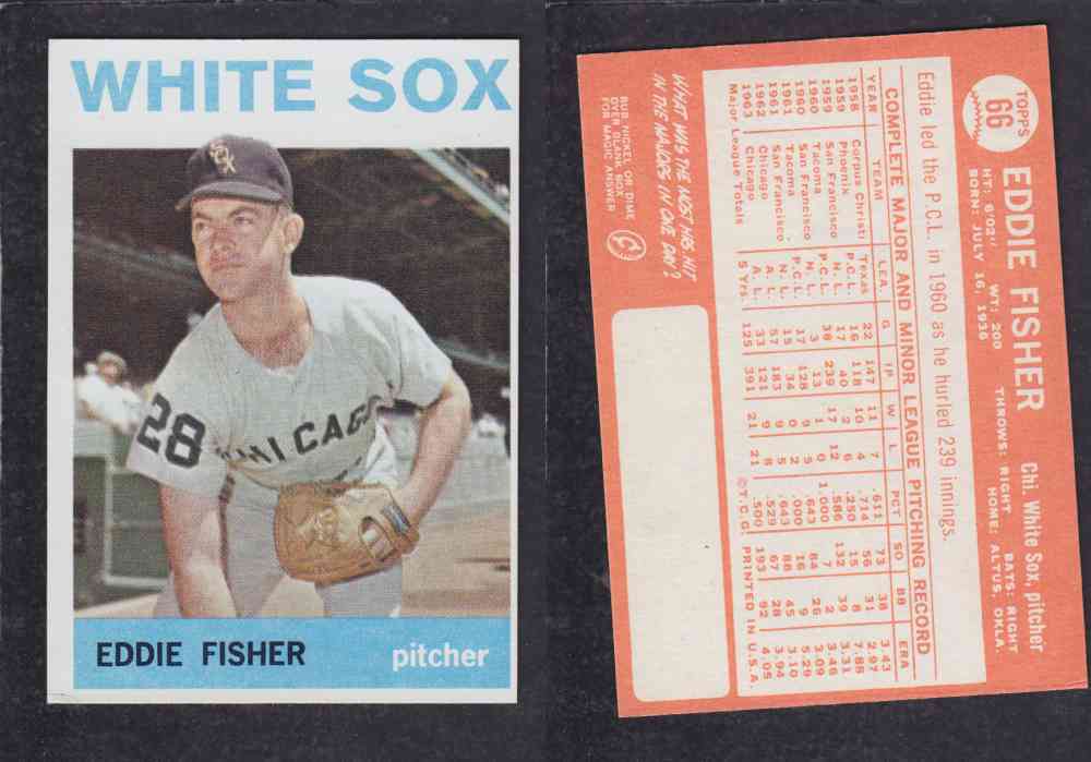 1964 TOPPS BASEBALL CARD #66 E. FISHER photo 1964 TOPPS BASEBALL CARD #66 E. FISHER photo