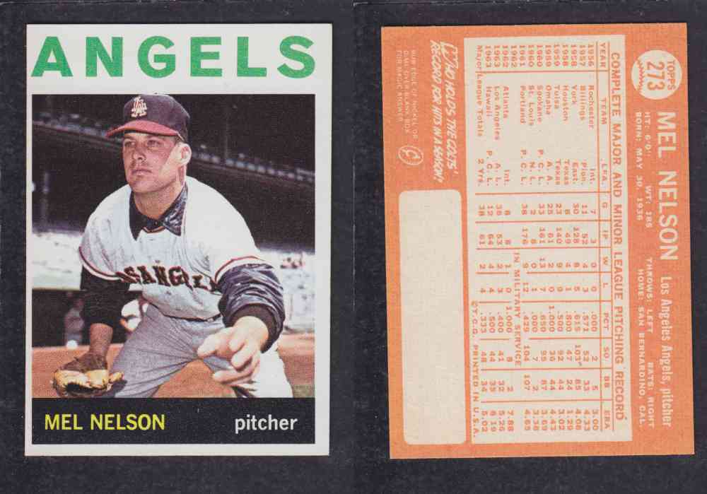 1964 TOPPS BASEBALL CARD #273 M. NELSON photo 1964 TOPPS BASEBALL CARD #273 M. NELSON photo
