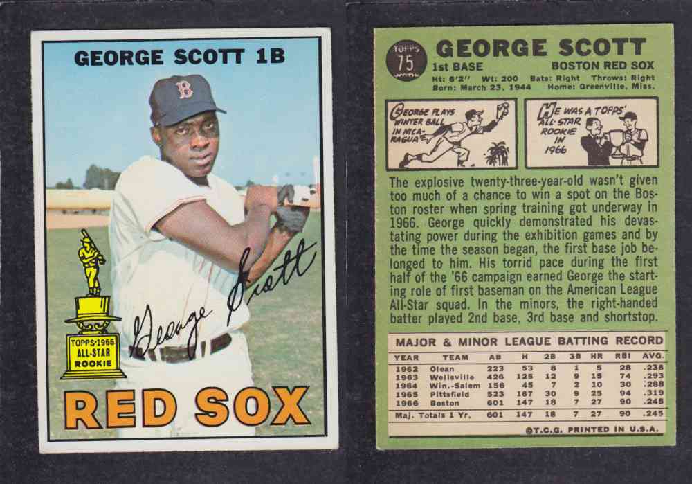 1967 TOPPS BASEBALL CARD #75 G. SCOTT photo 1967 TOPPS BASEBALL CARD #75 G. SCOTT photo