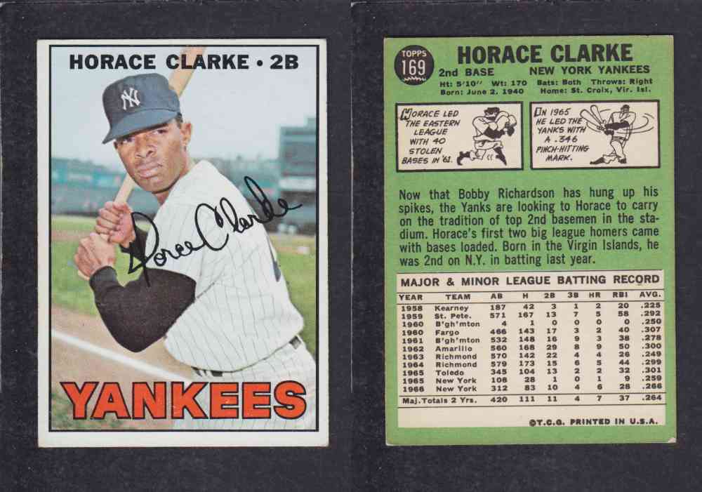 1967   TOPPS BASEBALL CARD  #169  H. CLARKE photo