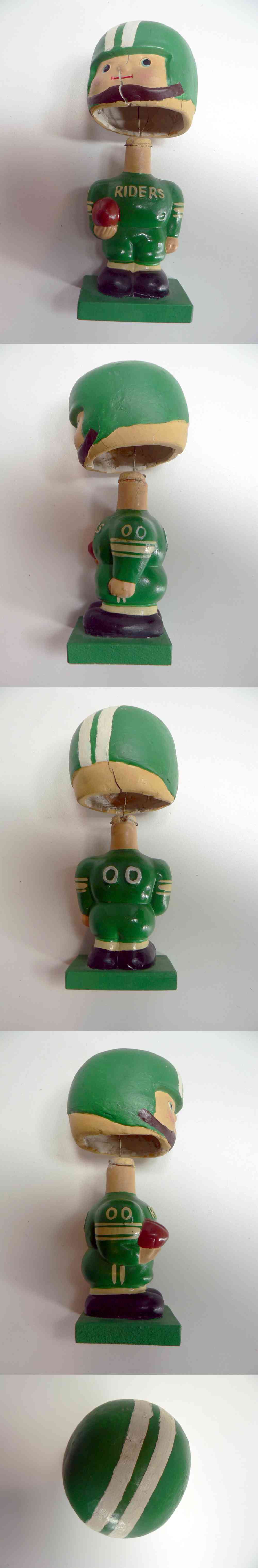 1962 CFL SASKATCHEWAN ROUGH RIDERS BOBBING HEAD DOLL photo 1962 CFL SASKATCHEWAN ROUGH RIDERS BOBBING HEAD DOLL photo