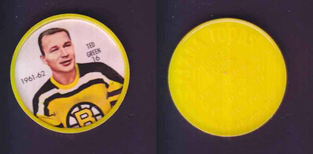 1961-62 SHIRRIFF SALADA HOCKEY COIN #16 T. GREEN photo 1961-62 SHIRRIFF SALADA HOCKEY COIN #16 T. GREEN photo
