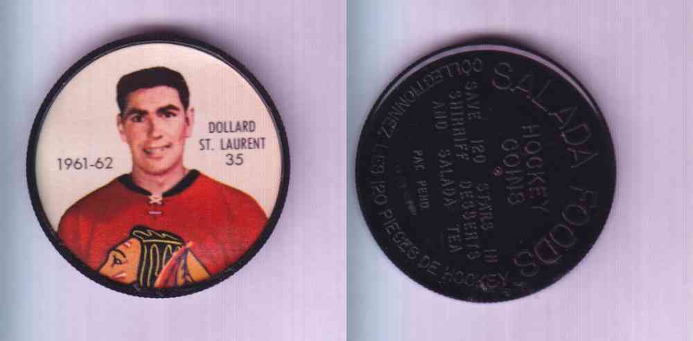 1961-62 SHIRRIFF SALADA HOCKEY COIN #35 D. ST. LAURENT photo 1961-62 SHIRRIFF SALADA HOCKEY COIN #35 D. ST. LAURENT photo