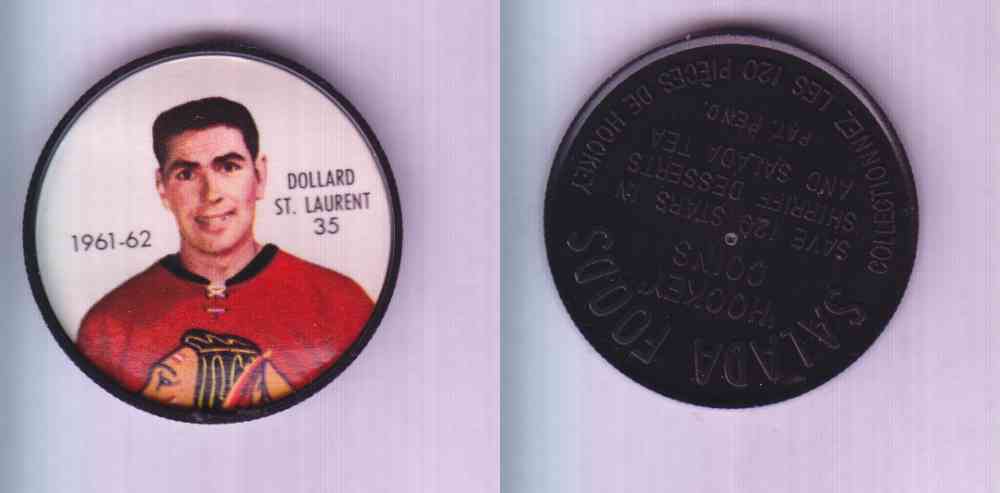 1961-62 SHIRRIFF SALADA HOCKEY COIN #35 D. ST. LAURENT photo 1961-62 SHIRRIFF SALADA HOCKEY COIN #35 D. ST. LAURENT photo
