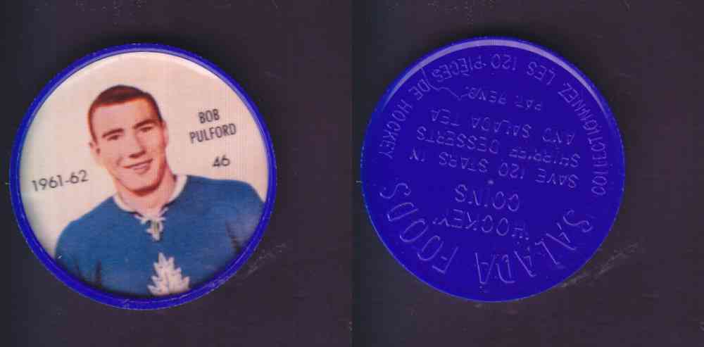 1961-62 SHIRRIFF SALADA HOCKEY COIN #46 B. PULFORD photo 1961-62 SHIRRIFF SALADA HOCKEY COIN #46 B. PULFORD photo