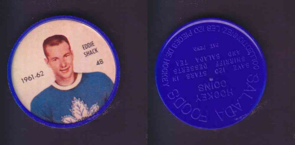 1961-62 SHIRRIFF SALADA HOCKEY COIN #48 E. SHACK photo 1961-62 SHIRRIFF SALADA HOCKEY COIN #48 E. SHACK photo