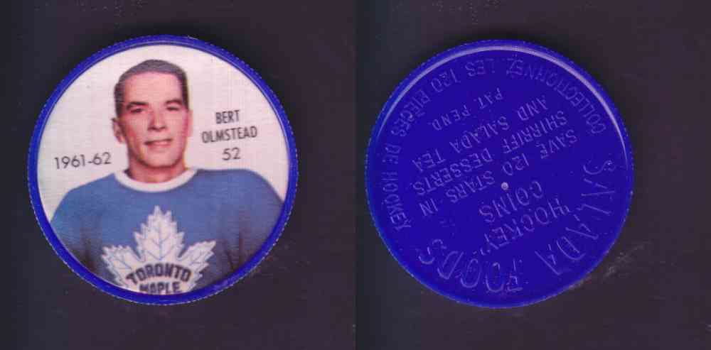 1961-62 SHIRRIFF SALADA HOCKEY COIN #52 B. OLMSTEAD photo 1961-62 SHIRRIFF SALADA HOCKEY COIN #52 B. OLMSTEAD photo