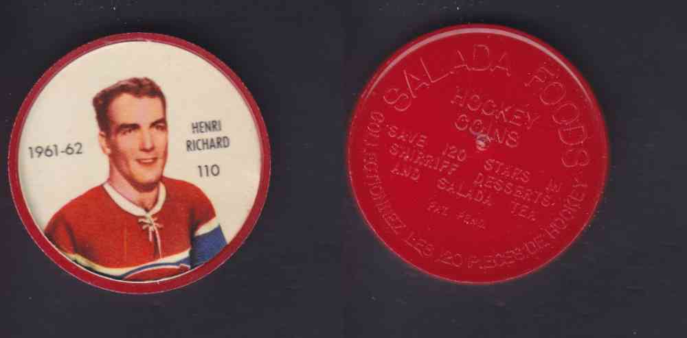1961-62 SHIRRIFF SALADA HOCKEY COIN #110 H. RICHARD photo 1961-62 SHIRRIFF SALADA HOCKEY COIN #110 H. RICHARD photo