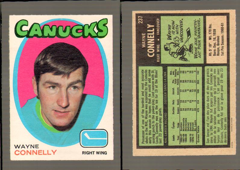 1971-72 O-PEE-CHEE HOCKEY CARD #237 W.CONNELY photo