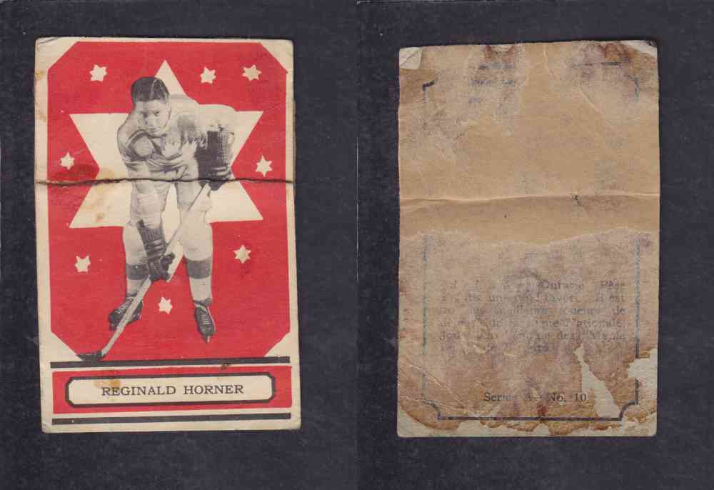 1933-34 O-PEE-CHEE HOCKEY CARD #10 R. HORNER photo 1933-34 O-PEE-CHEE HOCKEY CARD #10 R. HORNER photo