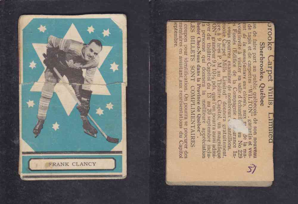 1933-34 O-PEE-CHEE HOCKEY CARD #31 F. CLANCY photo 1933-34 O-PEE-CHEE HOCKEY CARD #31 F. CLANCY photo