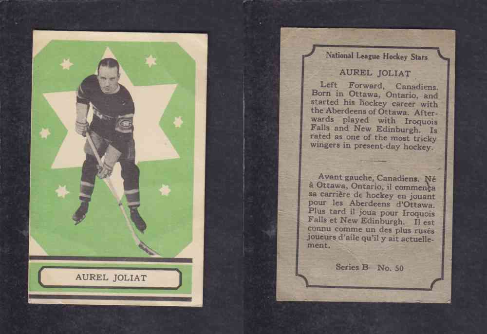 1933-34 O-PEE-CHEE HOCKEY CARD #50 A. JOLIAT photo 1933-34 O-PEE-CHEE HOCKEY CARD #50 A. JOLIAT photo