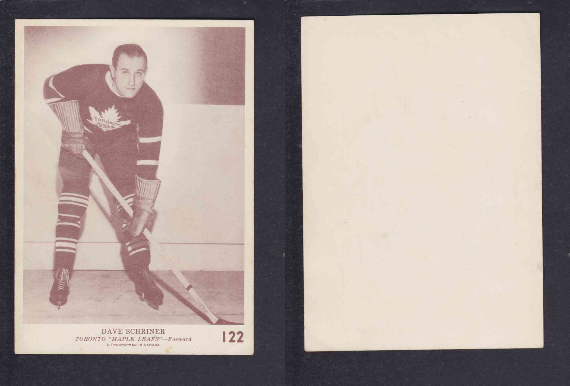 1940-41 O-PEE-CHEE HOCKEY CARD #122 D. SCHRINER photo 1940-41 O-PEE-CHEE HOCKEY CARD #122 D. SCHRINER photo