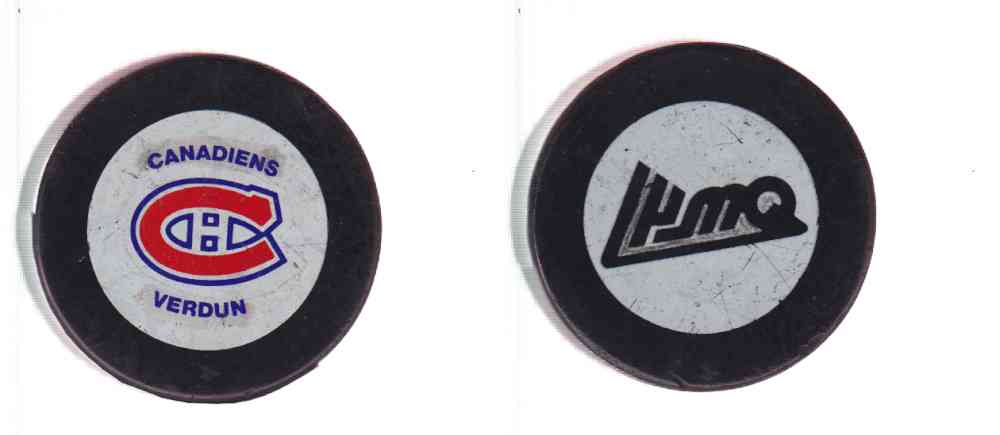 1980-84 V4 VICEROY VERDUN CANADIENS GAME PUCK photo 1980-84 V4 VICEROY VERDUN CANADIENS GAME PUCK photo