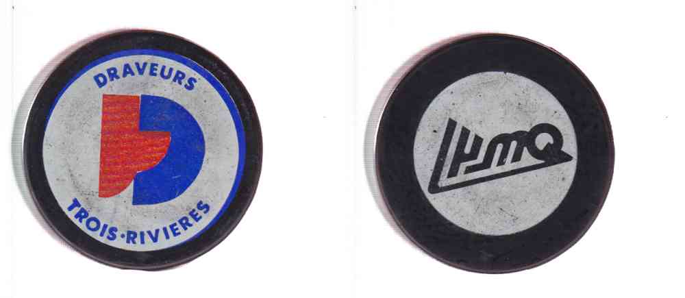 1980-84 V4 VICEROY TROIS-RIVIERES DRAVEURS GAME PUCK photo 1980-84 V4 VICEROY TROIS-RIVIERES DRAVEURS GAME PUCK photo