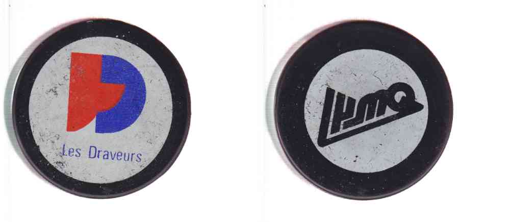 1981-91 CZ3 TROIS-RIVIERES DRAVEURS GAME PUCK photo 1981-91 CZ3 TROIS-RIVIERES DRAVEURS GAME PUCK photo