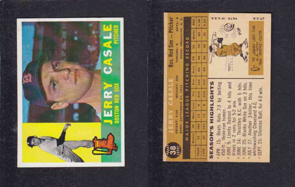 1960 TOPPS BASEBALL CARD #38 J. CASALE photo 1960 TOPPS BASEBALL CARD #38 J. CASALE photo