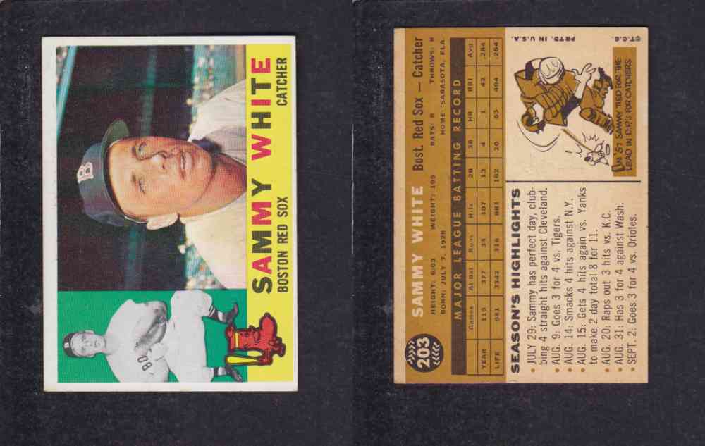 1960 TOPPS BASEBALL CARD #203 S. WHITE photo 1960 TOPPS BASEBALL CARD #203 S. WHITE photo