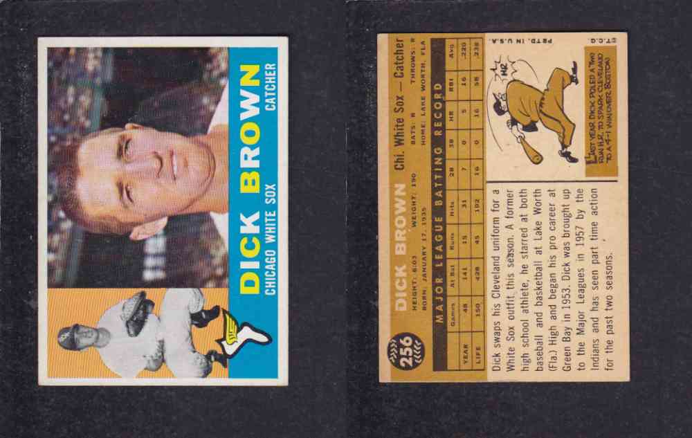 1960 TOPPS BASEBALL CARD #256 D. BROWN photo 1960 TOPPS BASEBALL CARD #256 D. BROWN photo