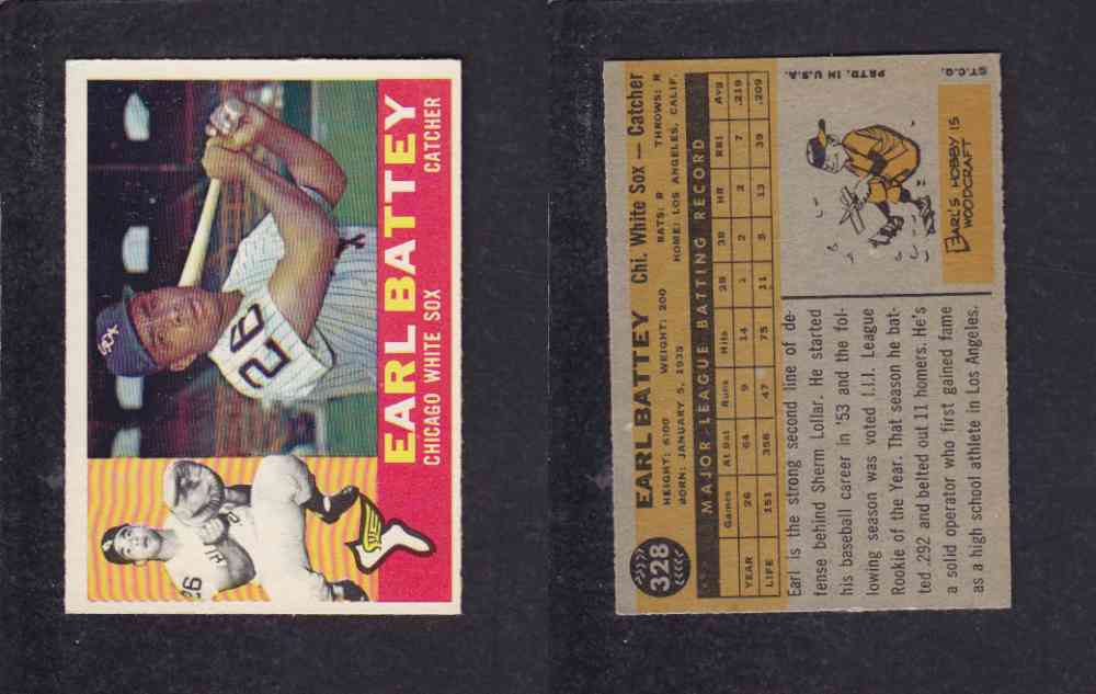 1960 TOPPS BASEBALL CARD #328 E. BATTEY photo 1960 TOPPS BASEBALL CARD #328 E. BATTEY photo