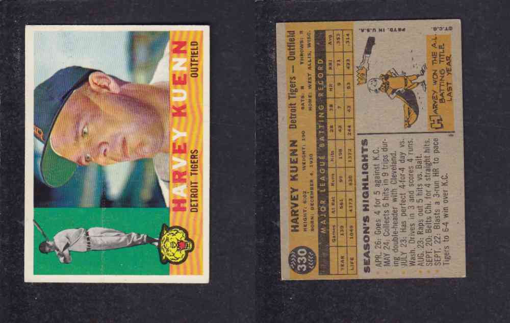 1960 TOPPS BASEBALL CARD #330 H. KUENN photo 1960 TOPPS BASEBALL CARD #330 H. KUENN photo