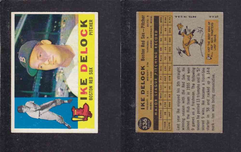 1960 TOPPS BASEBALL CARD #336 I. DELOCK photo 1960 TOPPS BASEBALL CARD #336 I. DELOCK photo