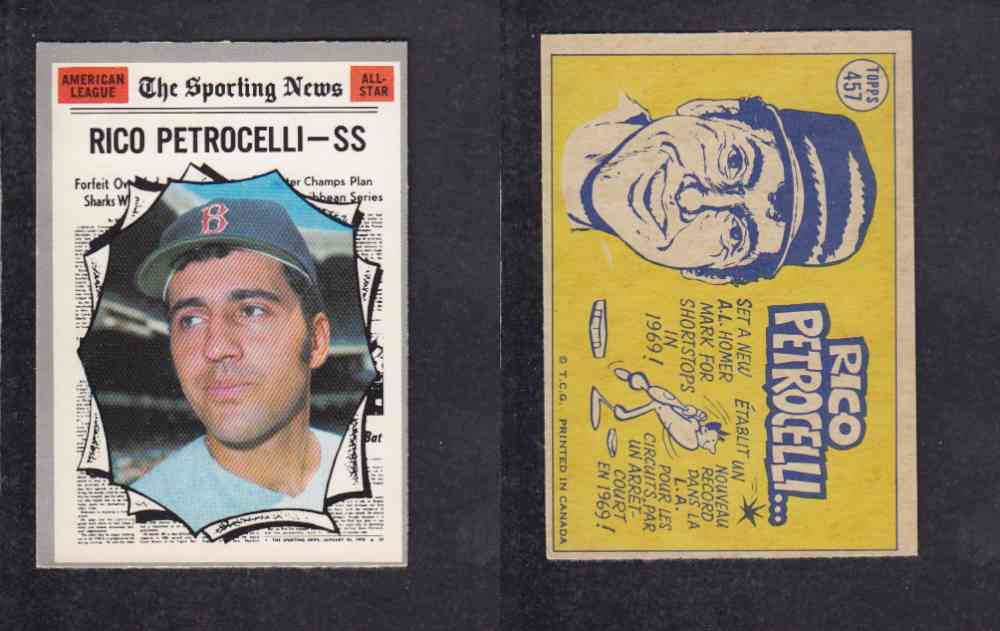 1970 O-PEE-CHEE BASEBALL CARD #457 R. PETROCELLI-SS photo 1970 O-PEE-CHEE BASEBALL CARD #457 R. PETROCELLI-SS photo