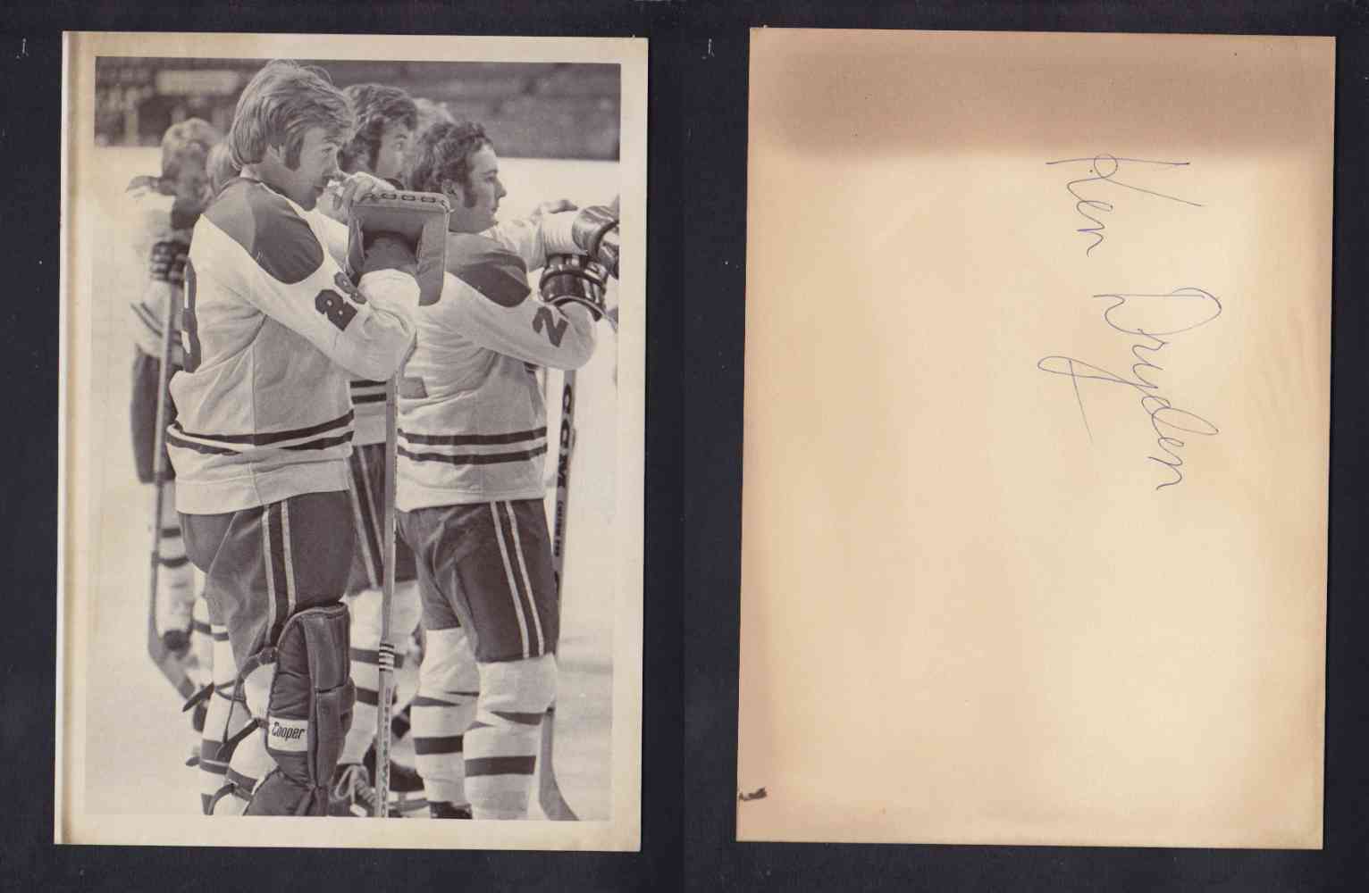 EARLY 1970'S MONTREAL CANADIENS K. DRYDEN PHOTO photo