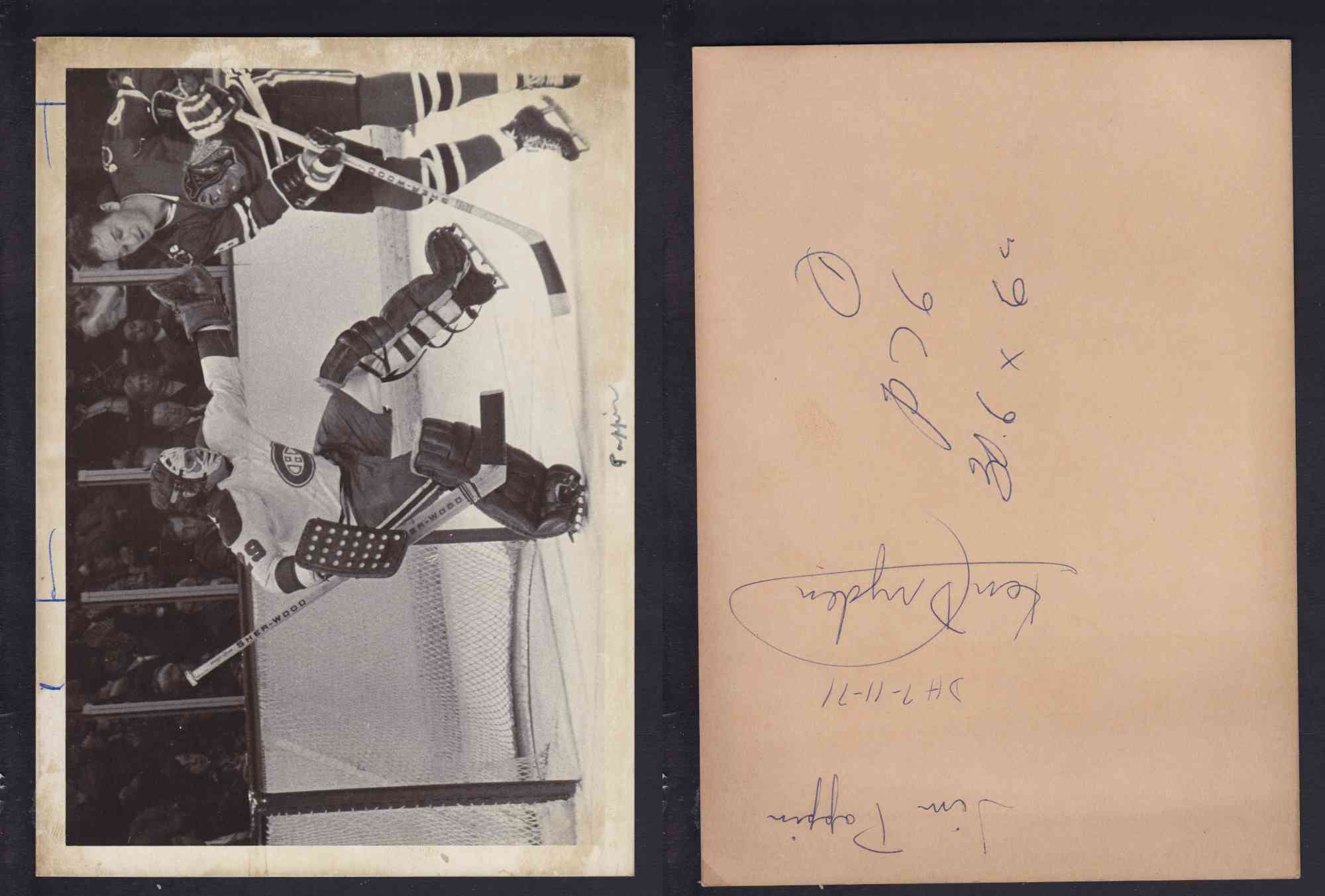 EARLY 1970'S MONTREAL CANADIENS K. DRYDEN PHOTO photo EARLY 1970'S MONTREAL CANADIENS K. DRYDEN PHOTO photo