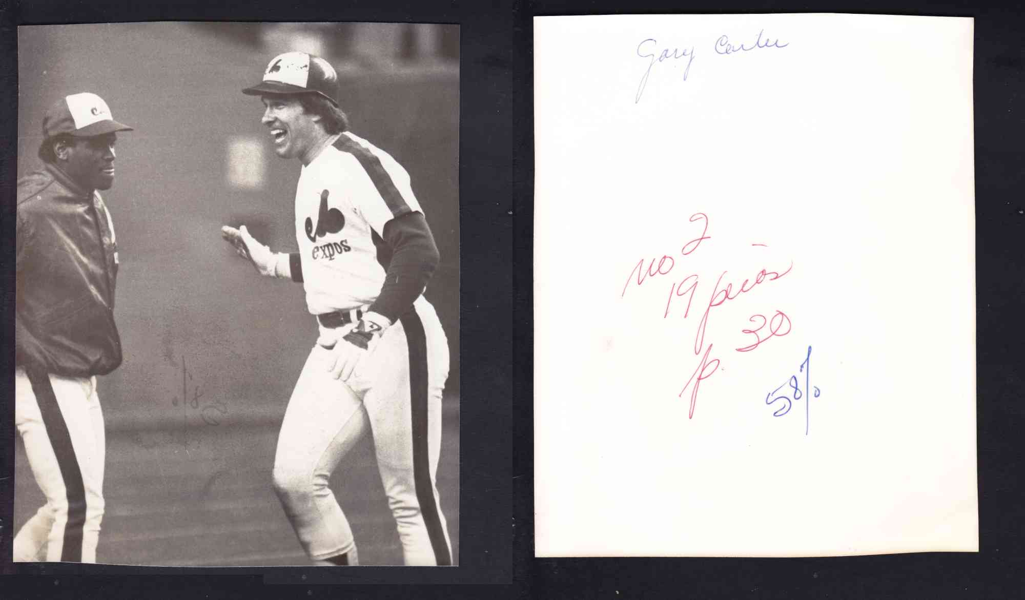 1970'S MONTREAL EXPOS PHOTO G. CARTER photo 1970'S MONTREAL EXPOS PHOTO G. CARTER photo