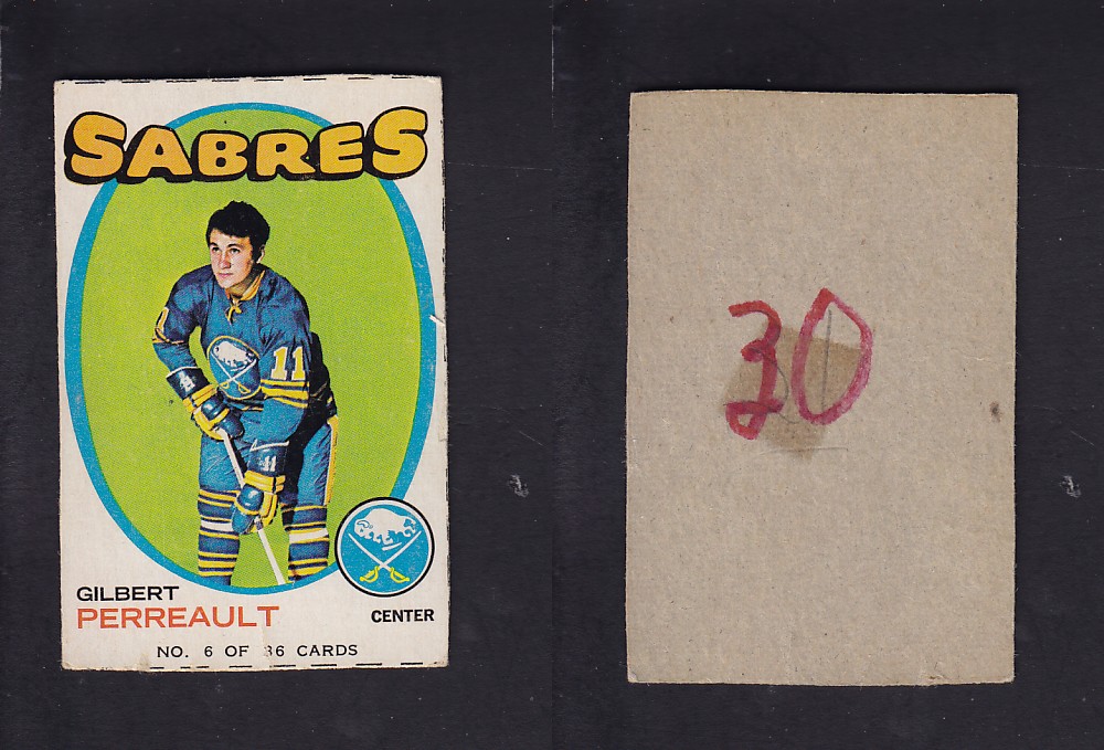 1971-72 BAZOOKA HOCKEY CARD #6 G. PERREAULT photo 1971-72 BAZOOKA HOCKEY CARD #6 G. PERREAULT photo