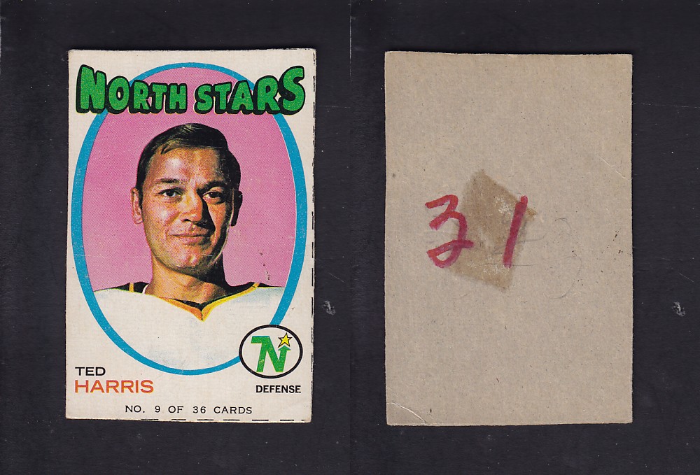 1971-72 BAZOOKA HOCKEY CARD #9 T. HARRIS photo 1971-72 BAZOOKA HOCKEY CARD #9 T. HARRIS photo