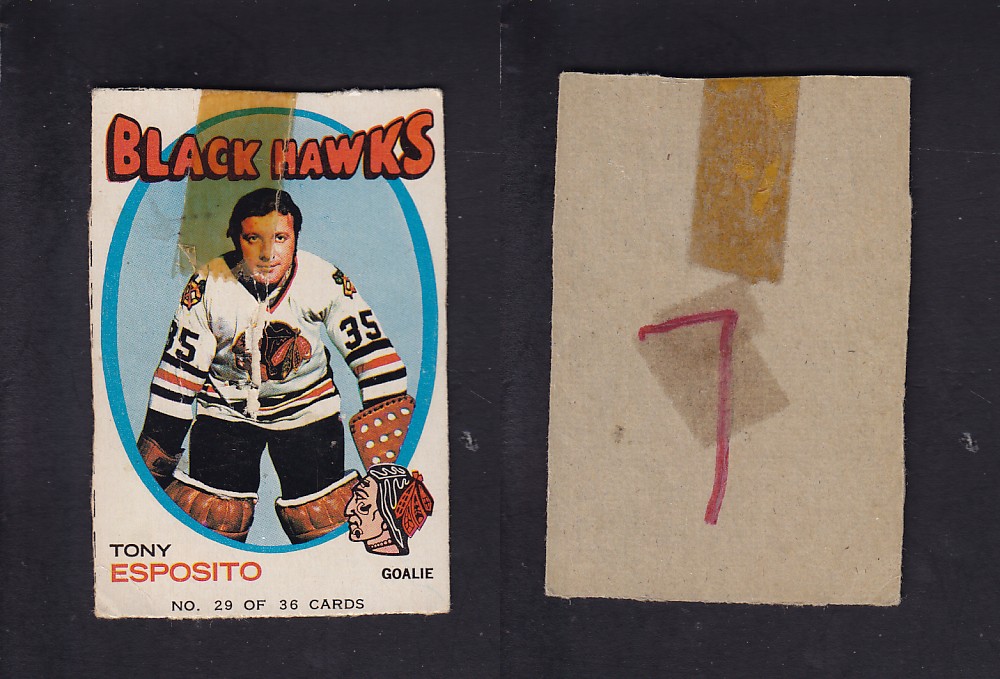 1971-72 BAZOOKA HOCKEY CARD #29 T. ESPOSITO photo 1971-72 BAZOOKA HOCKEY CARD #29 T. ESPOSITO photo