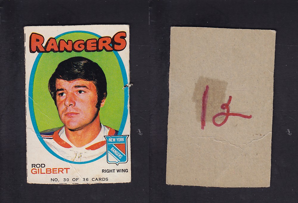 1971-72 BAZOOKA HOCKEY CARD #30 R. GILBERT photo 1971-72 BAZOOKA HOCKEY CARD #30 R. GILBERT photo